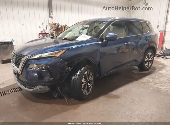 5N1AT3BB5MC718624 2021 NISSAN ROGUE Dark Blue Vista tres cuartos delantera izquierda