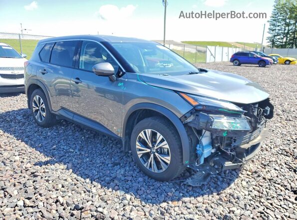 5N1AT3BB6MC740969 2021 NISSAN ROGUE Gray Delantero derecho