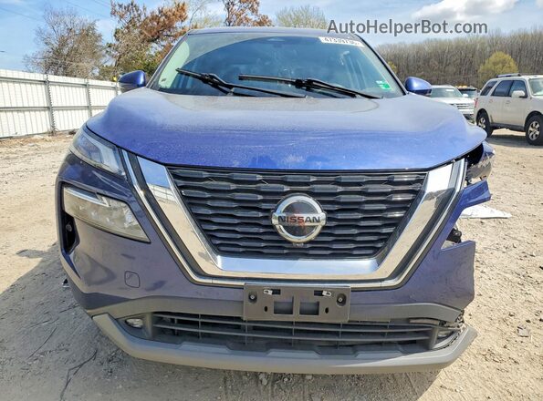 5N1AT3BB8MC732548 2021 NISSAN ROGUE Blue Вид спереду