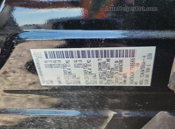 5N1AT3CA1MC798686 2021 NISSAN ROGUE Черный Вид наклейки с VIN-кодом