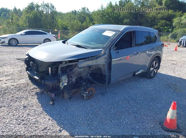 5N1AT3CA2MC827175 2021 NISSAN ROGUE Gray Vista tres cuartos delantera izquierda