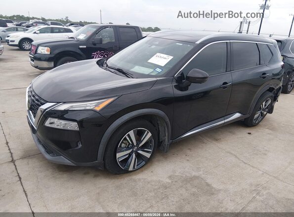 5N1AT3CA6MC727399 2021 NISSAN ROGUE Black Передня ліва чверть