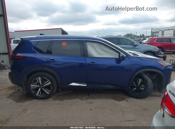 5N1AT3CA6MC815790 2021 NISSAN ROGUE Синий Вид панели приборов