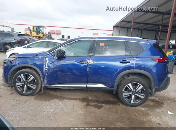5N1AT3CA6MC815790 2021 NISSAN ROGUE Синий Вид щитка приборов