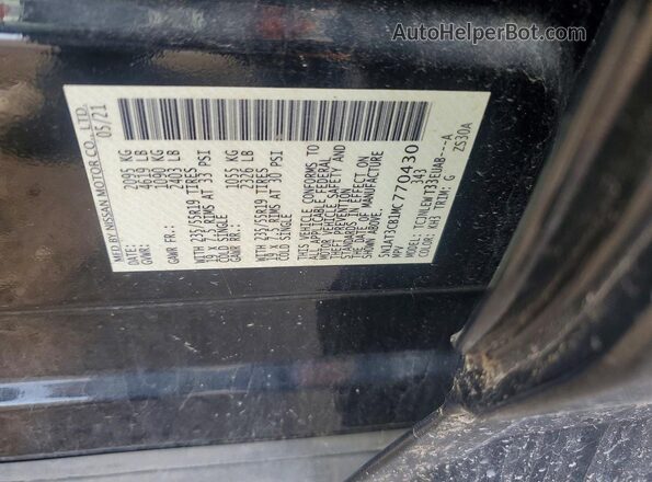 5N1AT3CB1MC770430 2021 NISSAN ROGUE Black 360 interior view