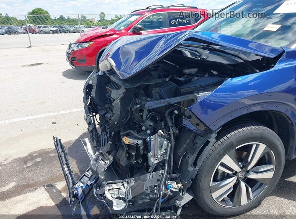 5N1AT3CBXMC697722 2021 NISSAN ROGUE Blue Вид спереду