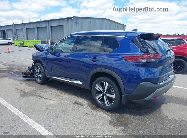 5N1AT3CBXMC697722 2021 NISSAN ROGUE Blue Задня ліва чверть