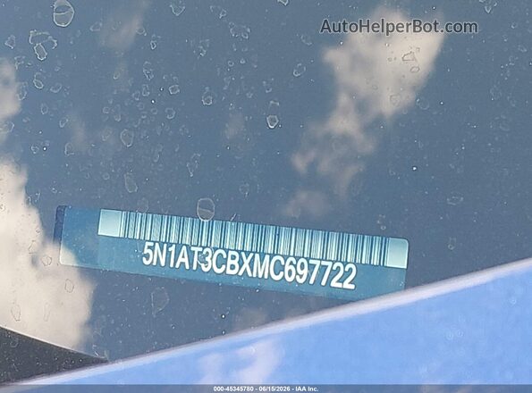 5N1AT3CBXMC697722 2021 NISSAN ROGUE Blue Вид підкапотного простору