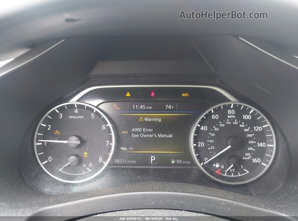 5N1AZ2AS0MC117261 2021 NISSAN MURANO Серебряный Вид задних сидений