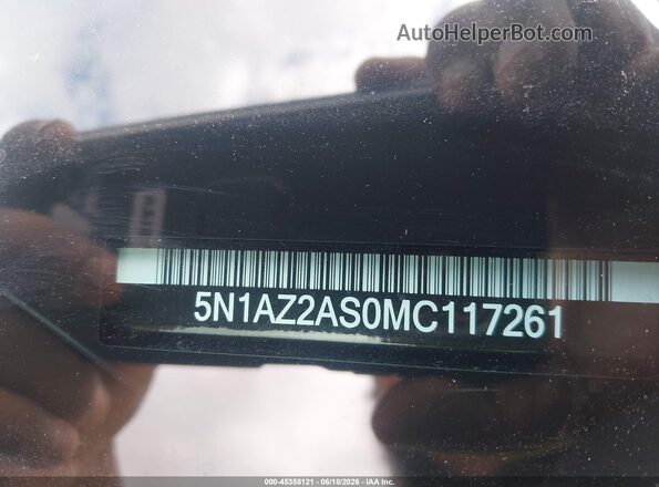 5N1AZ2AS0MC117261 2021 NISSAN MURANO Серебряный Вид подкапотного пространства