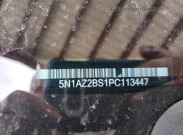 5N1AZ2BS1PC113447 2023 NISSAN MURANO Black Вид наклейки з VIN-кодом