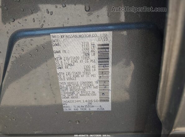 5N1AZ2CJ4PC140650 2023 NISSAN MURANO Gray Շարժիչի բաժամունքի տեսք
