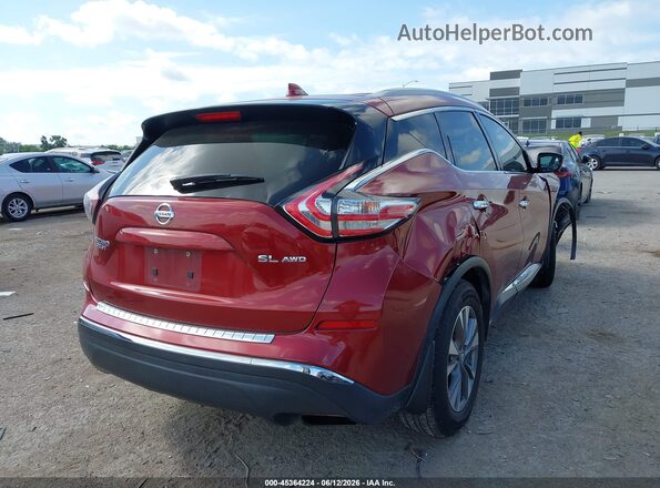 5N1AZ2MH4HN162245 2017 NISSAN MURANO Red უკანა მარჯვენა