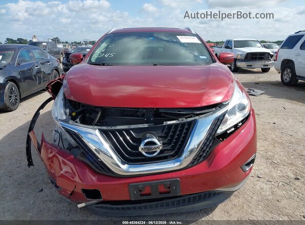 5N1AZ2MH4HN162245 2017 NISSAN MURANO Red ხელსაწყოთა პანელის ხედი