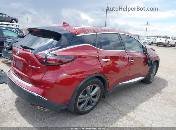 5N1AZ2MJ1KN158339 2019 NISSAN MURANO Maroon Rear right