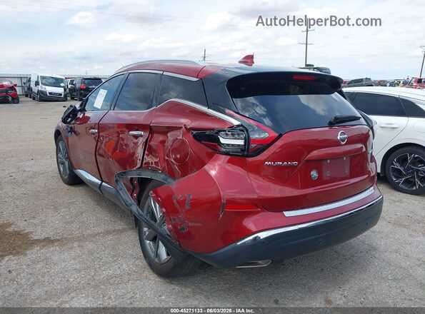 5N1AZ2MJ1KN158339 2019 NISSAN MURANO Maroon Rear left