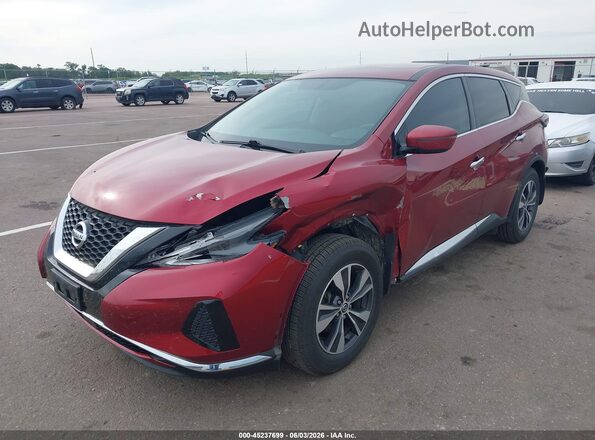 5N1AZ2MS3KN142376 2019 NISSAN MURANO Red Przód lewy