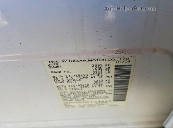 5N1AZ2MS4KN124615 2019 NISSAN MURANO White 