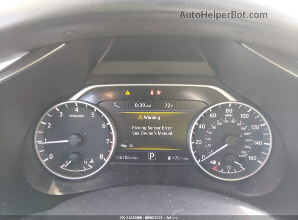 5N1AZ2MS4KN127059 2019 NISSAN MURANO Silver Widok tylnych siedzeń