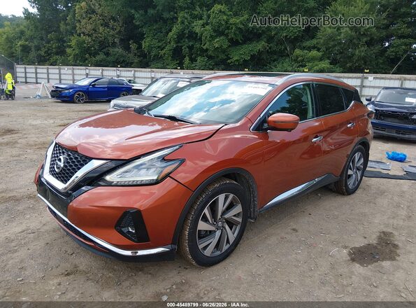 5N1AZ2MS6KN109419 2019 NISSAN MURANO Orange Vista tres cuartos delantera izquierda