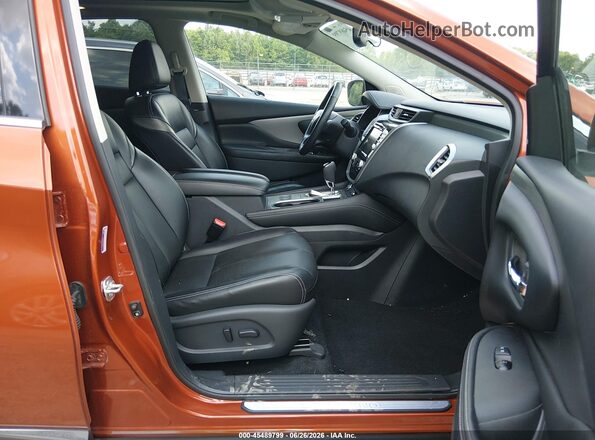 5N1AZ2MS6KN109419 2019 NISSAN MURANO Orange Vista interior delantera