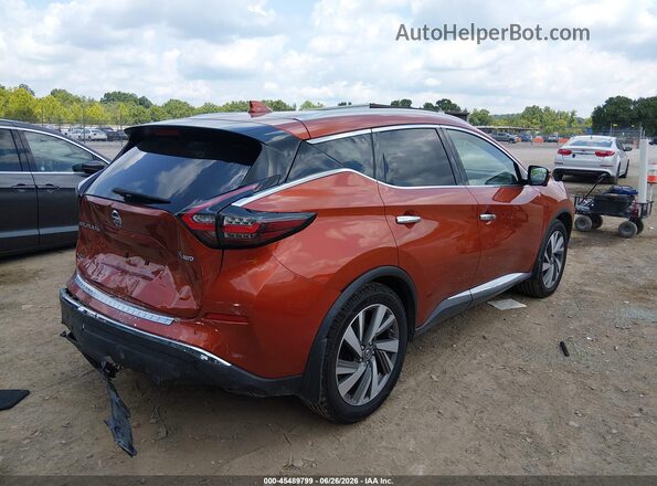 5N1AZ2MS6KN109419 2019 NISSAN MURANO Orange Trasero derecho