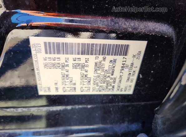 5N1BT3AA2PC798417 2023 NISSAN ROGUE Black 