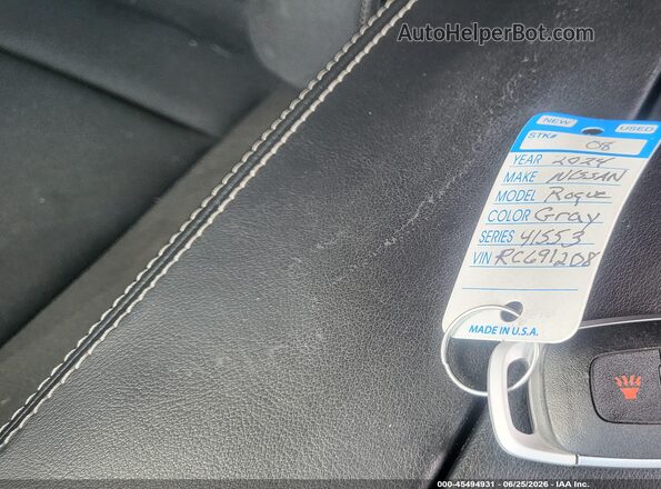 5N1BT3AA2RC691208 2024 NISSAN ROGUE Gray Առջևի վահանակի տեսք