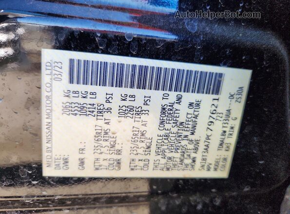 5N1BT3AA7PC797621 2023 NISSAN ROGUE Black 