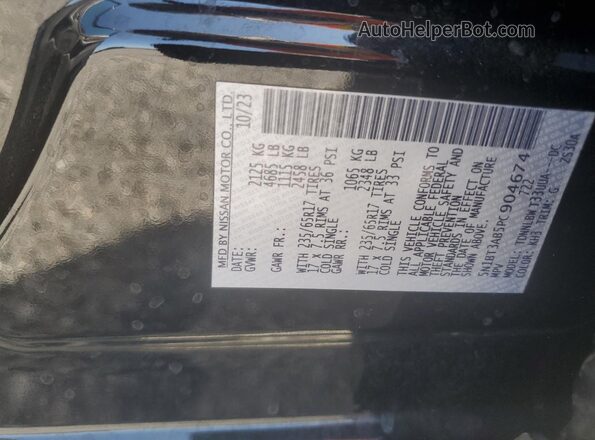 5N1BT3AB5PC904674 2023 NISSAN ROGUE Black Vista de la etiqueta del VIN