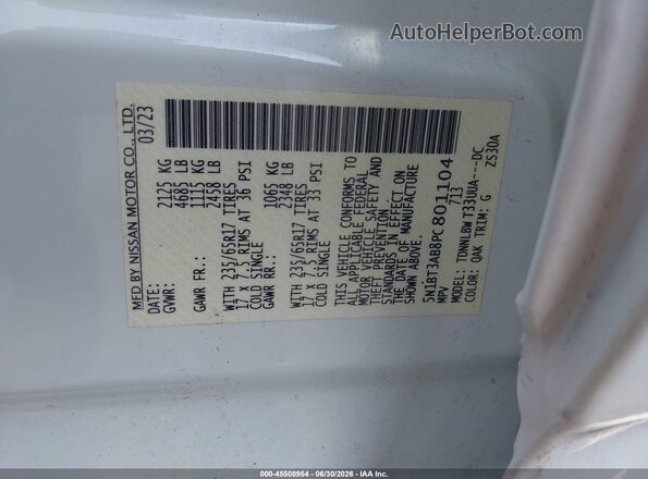 5N1BT3AB8PC801104 2023 NISSAN ROGUE White Вид підкапотного простору