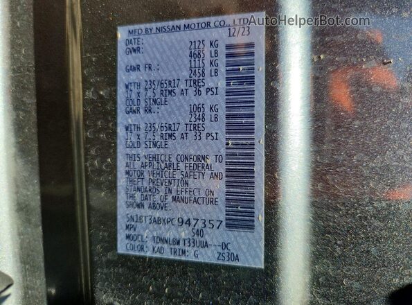 5N1BT3ABXPC947357 2023 NISSAN ROGUE Серый 