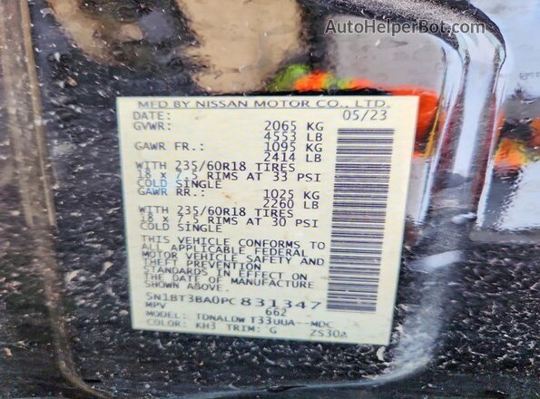5N1BT3BA0PC831347 2023 NISSAN ROGUE Черный 