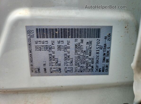 5N1BT3BA1SC815702 2025 NISSAN ROGUE White 