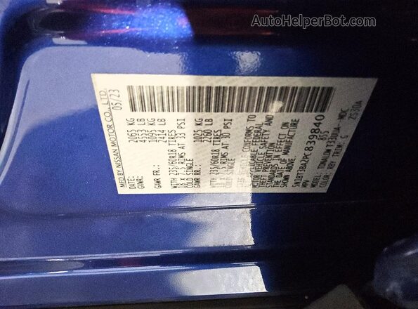5N1BT3BA2PC839840 2023 NISSAN ROGUE Blue 