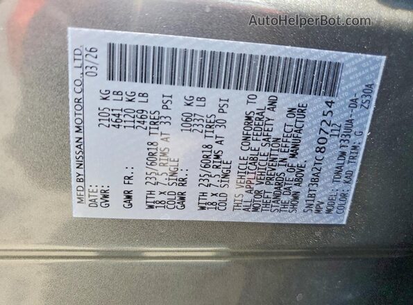 5N1BT3BA2TC807254 2026 NISSAN ROGUE Gray 
