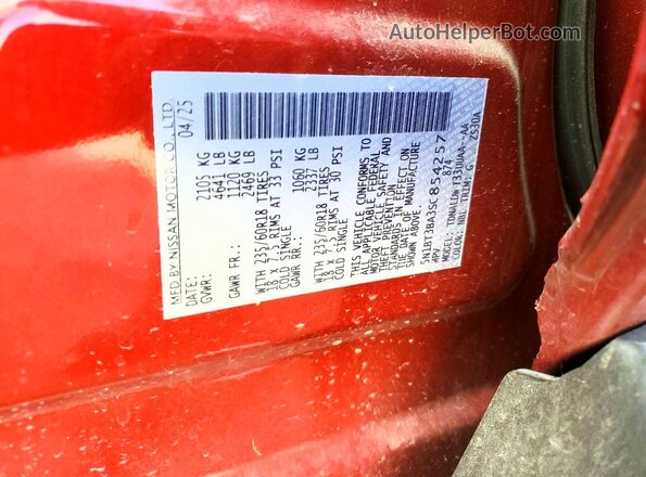 5N1BT3BA3SC854257 2025 NISSAN ROGUE Red 