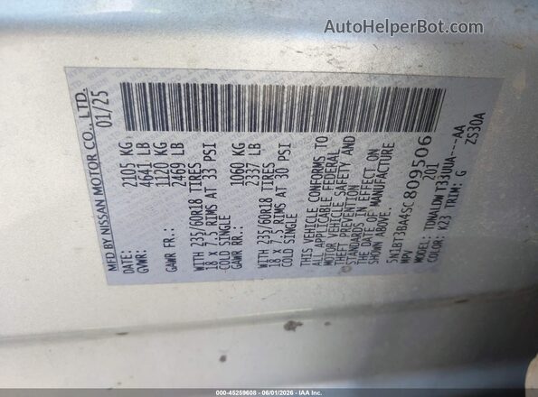 5N1BT3BA4SC809506 2025 NISSAN ROGUE Silver 