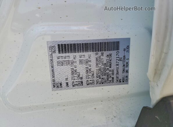 5N1BT3BA4SC872170 2025 NISSAN ROGUE White 360 interior view