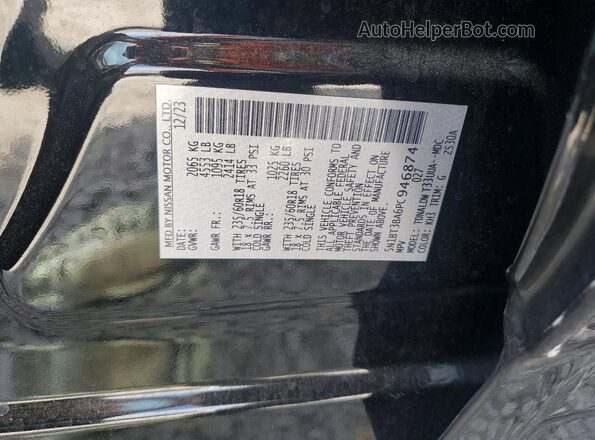5N1BT3BA6PC946874 2023 NISSAN ROGUE Black VIN կոդի պիտակի տեսք