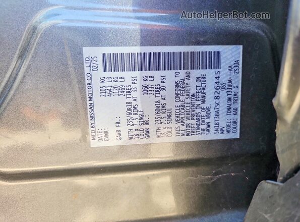 5N1BT3BA7SC826445 2025 NISSAN ROGUE Gray 