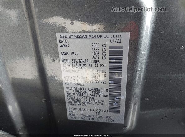 5N1BT3BA8PC864760 2023 NISSAN ROGUE Серый Вид подкапотного пространства