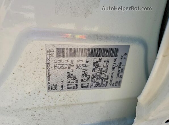 5N1BT3BA9PC867246 2023 NISSAN ROGUE White Widok komory silnika