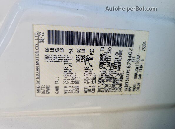 5N1BT3BAXPC679402 2023 NISSAN ROGUE White 