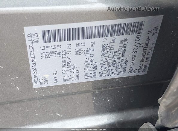5N1BT3BAXSC822700 2025 NISSAN ROGUE Gray Շարժիչի բաժամունքի տեսք