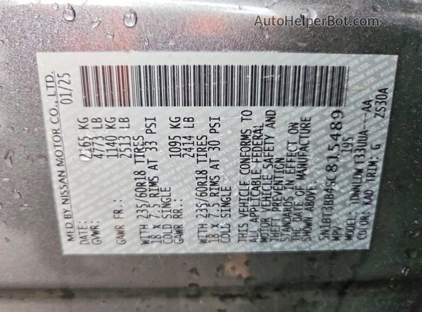 5N1BT3BB4SC815489 2025 NISSAN ROGUE Gray 
