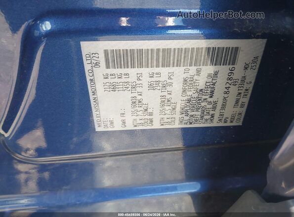 5N1BT3BBXPC842896 2023 NISSAN ROGUE Blue Widok komory silnika