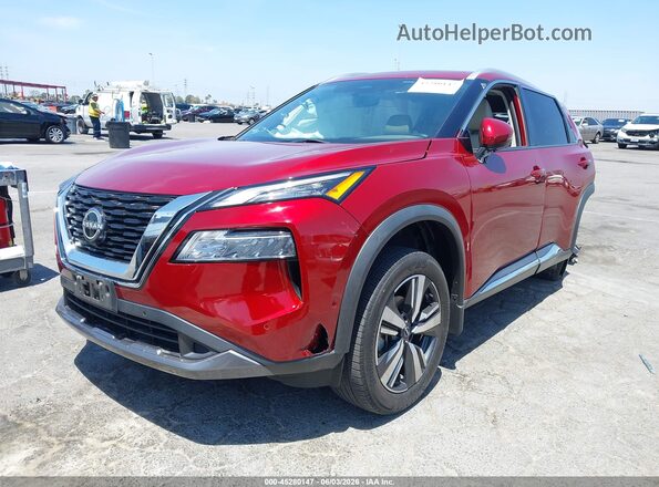 5N1BT3CA4PC672301 2023 NISSAN ROGUE Red Vista tres cuartos delantera izquierda