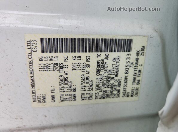 5N1BT3CB0PC805533 2023 NISSAN ROGUE White 