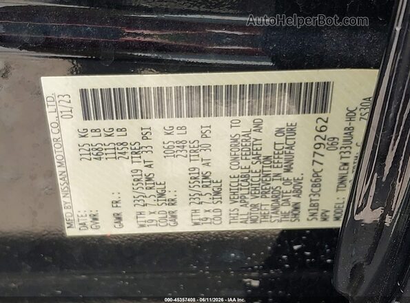 5N1BT3CB6PC779262 2023 NISSAN ROGUE Черный Вид подкапотного пространства